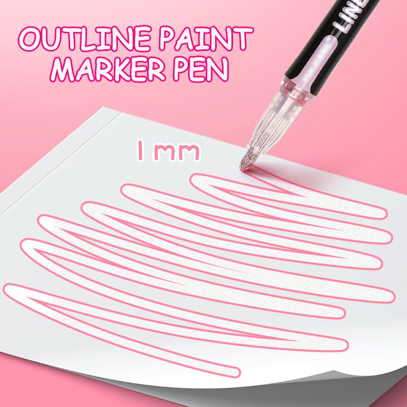 24 Colors Acrylic Waterproof Markers Pens Art Paint..